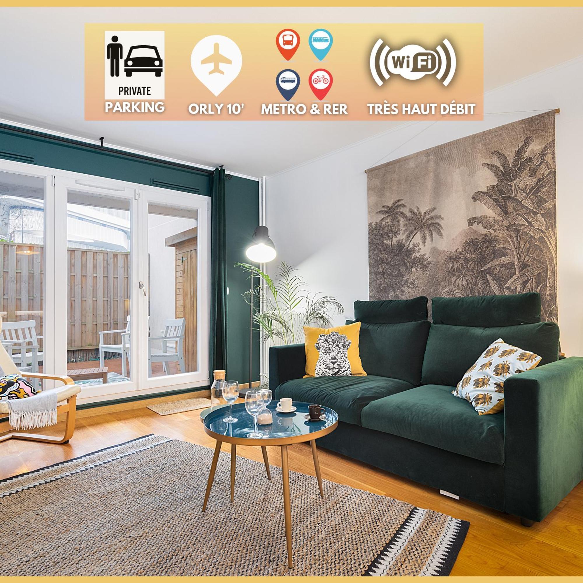 Cosy'N Paris - Parking Secure - Metro 14 - Wifi - Terrace - Premium Bedding Apartment Gentilly Exterior foto