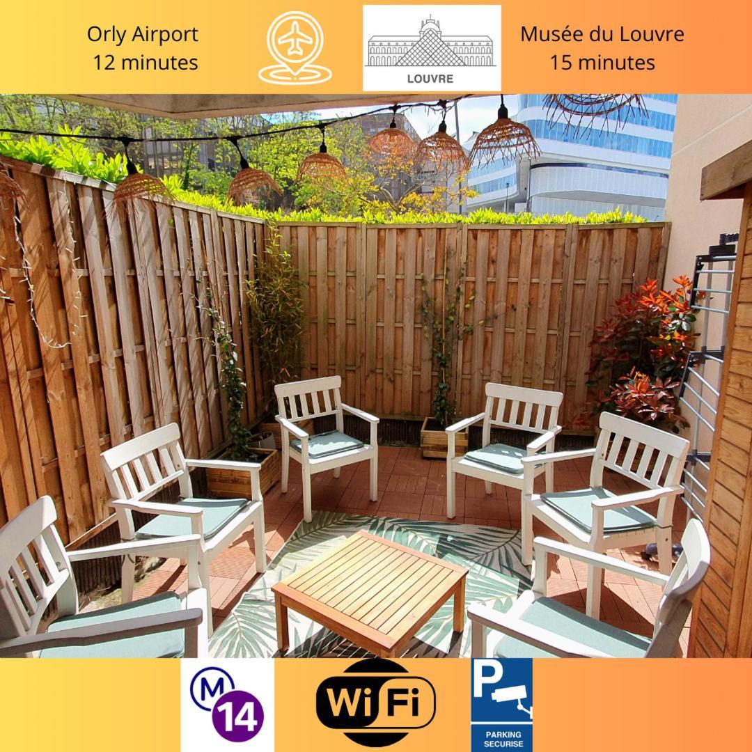 Cosy'N Paris - Parking Secure - Metro 14 - Wifi - Terrace - Premium Bedding Apartment Gentilly Exterior foto